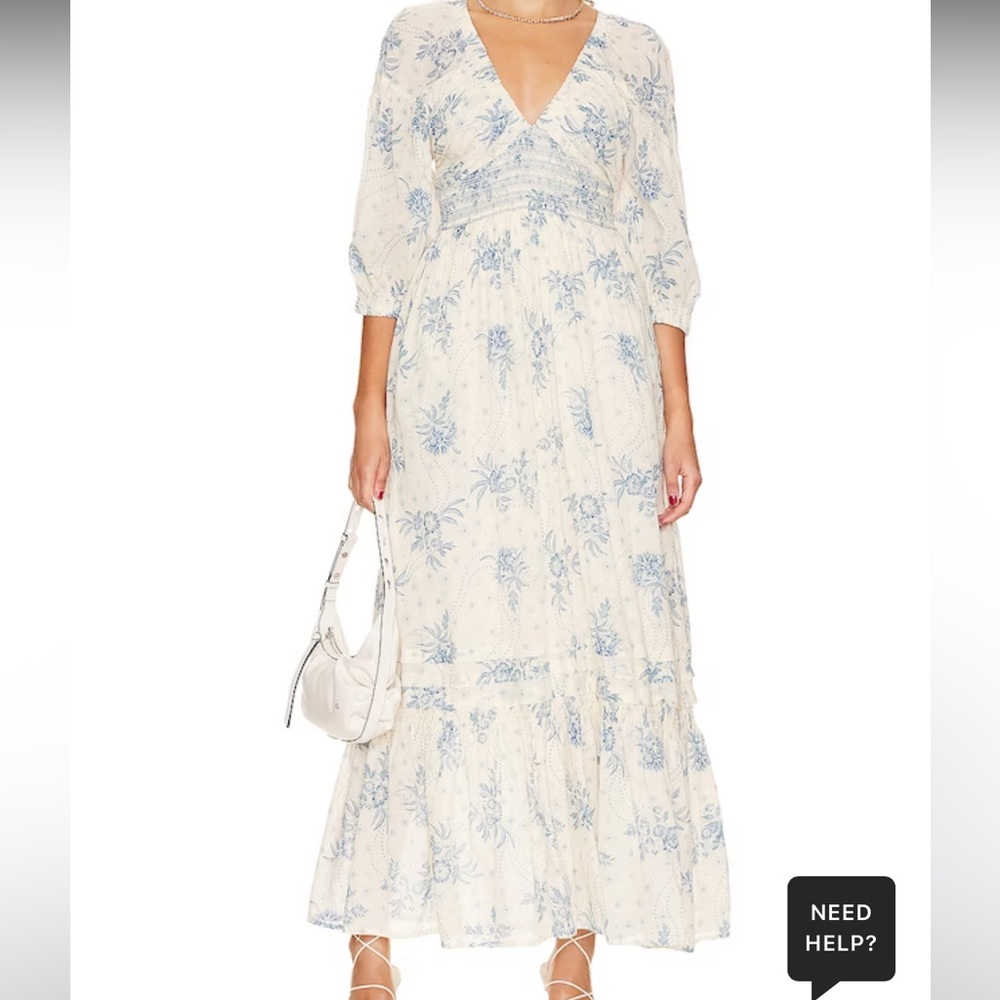 Free People Golden Hour Maxi Dress in Tea Combo